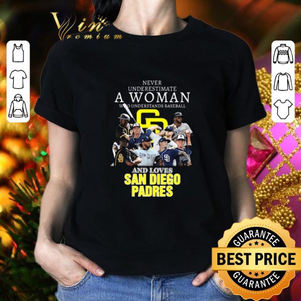 Best Never Underestimate A Woman Who Understands baseball and loves San Diego Padres shirt 2