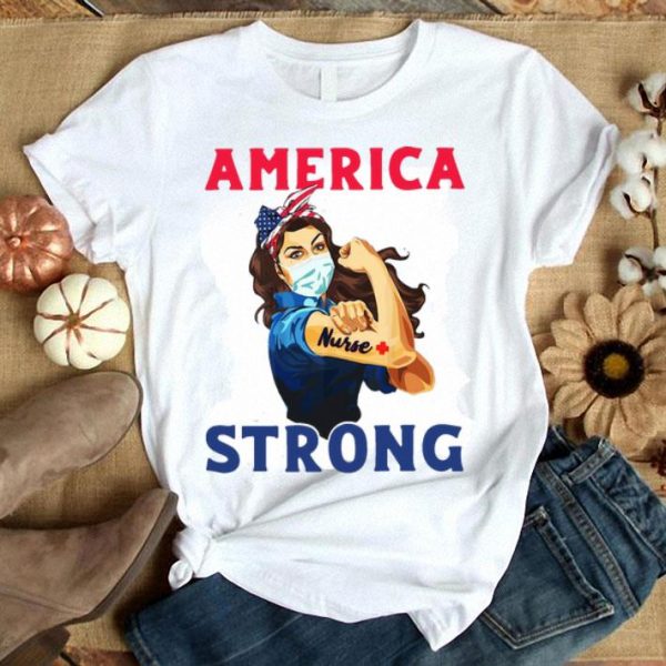 Strong Girl Face Mask Nurse America Strong.png