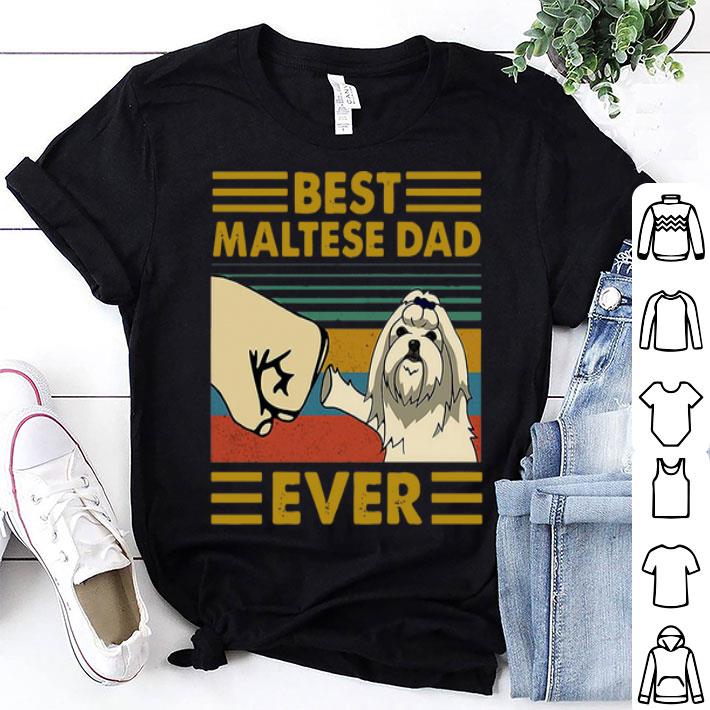 Vintage Best Maltese Dad Ever Father's Day shirt
