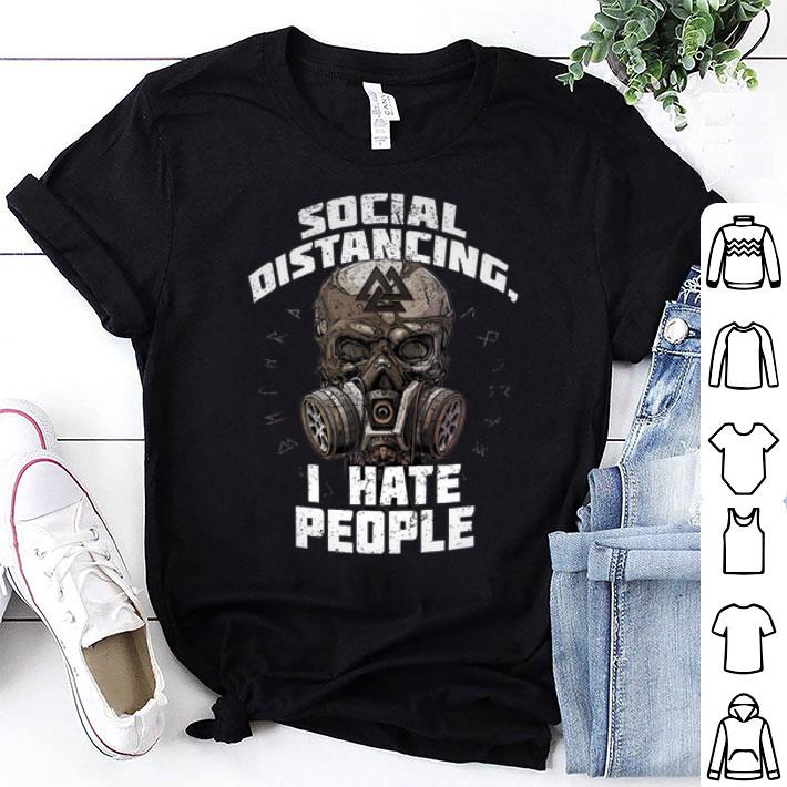 Skull Mask Social Distancing I Hate People shirt