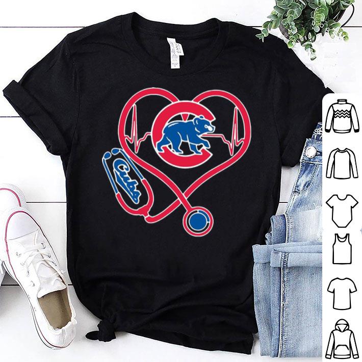 Chicago Cubs Heartbeat Nurse Stethoscope shirt