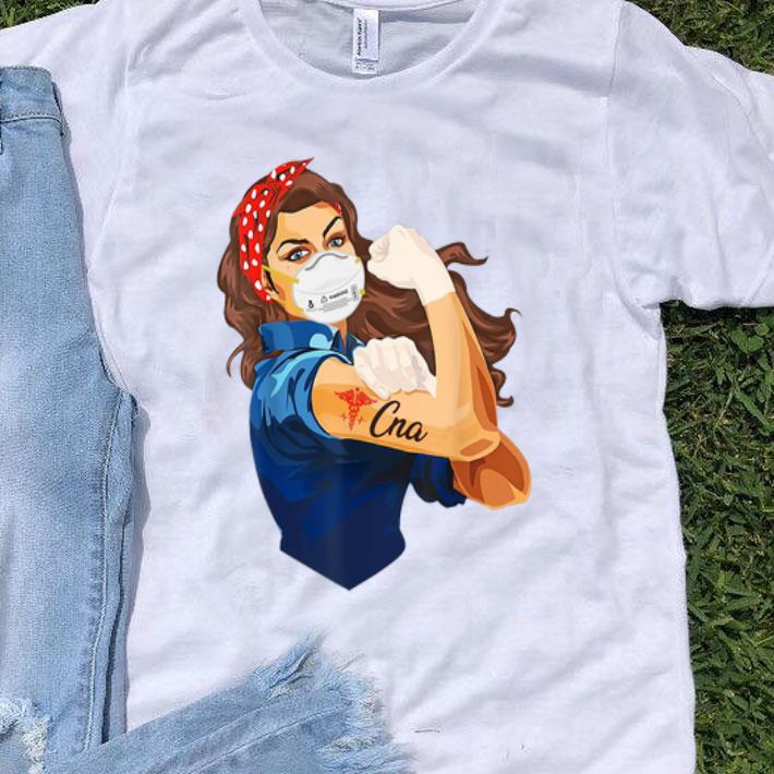 Strong Girl Mask Tattoo CNA Nurse shirt