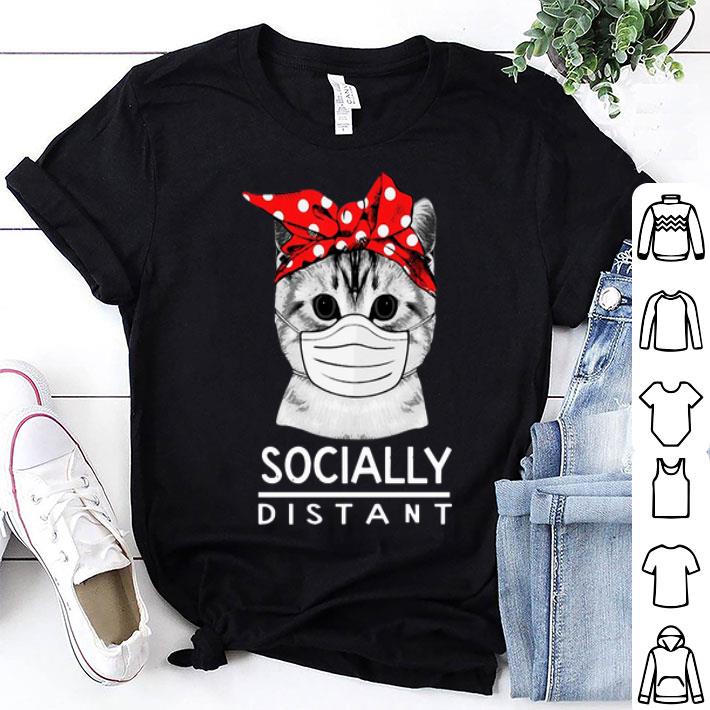 Social Distance Virus Socially Distant Cat Lovers shirt