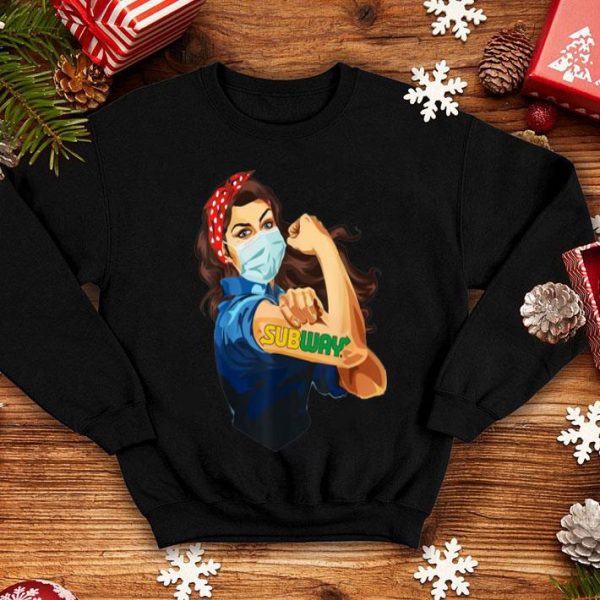 Strong Woman Mask Tattoo Subway shirt