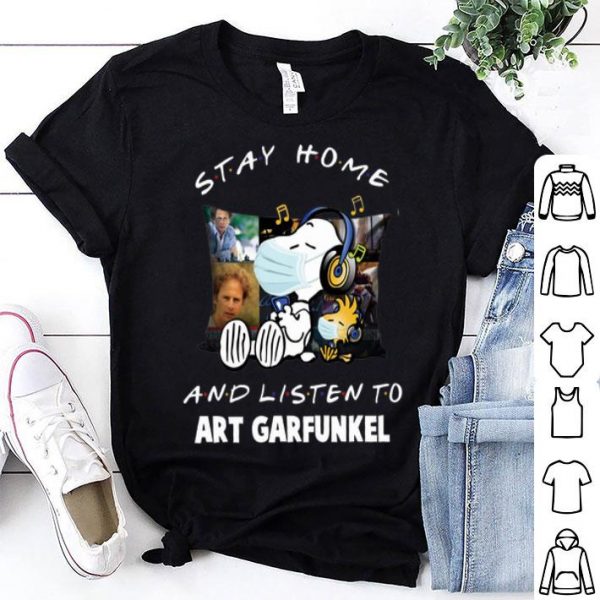Snoopy Woodstock Stay Home And Listen To Art Garfunkel shirt