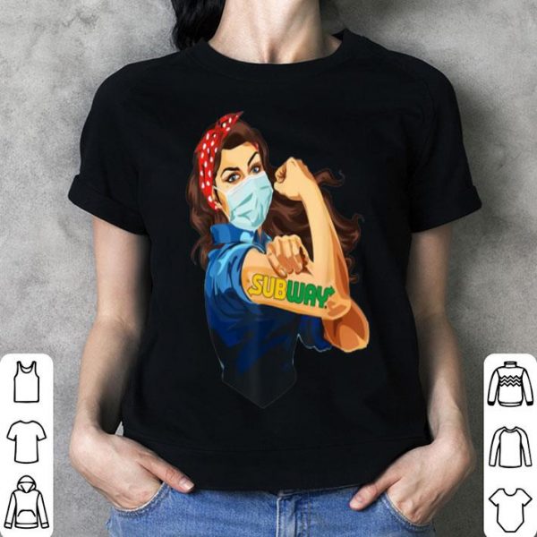 Strong Woman Mask Tattoo Subway shirt