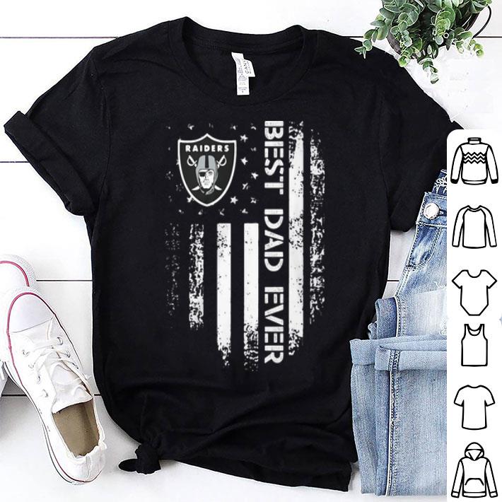 Oakland Raiders Best Dad Ever American Flag Father's Day shirt