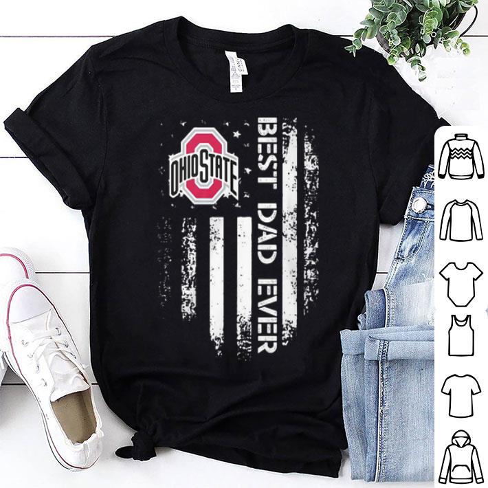 Ohio State Buckeyes Best Dad Ever American Flag Father's Day shirt