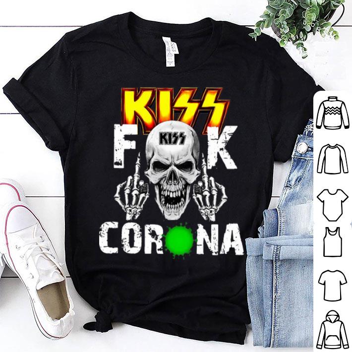 Skull KISS Band Fuck Corona shirt