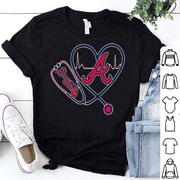 Atlanta Braves Heartbeat Nurse Stethoscope shirt