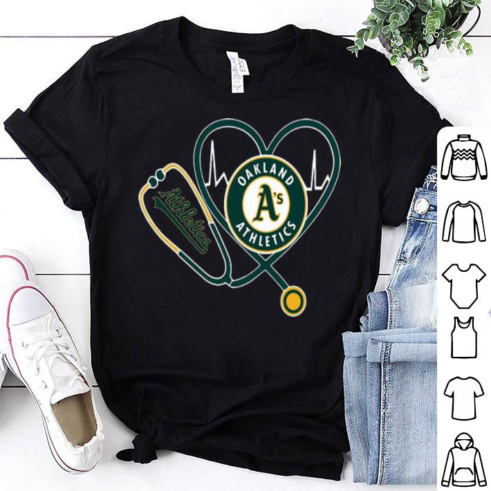 Oakland Athletics Nurse Heartbeat Stethoscope shirt