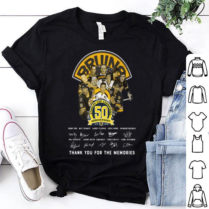 Boston Bruins Stanley Cup Czampions 50 Anniversary Signatures shirt