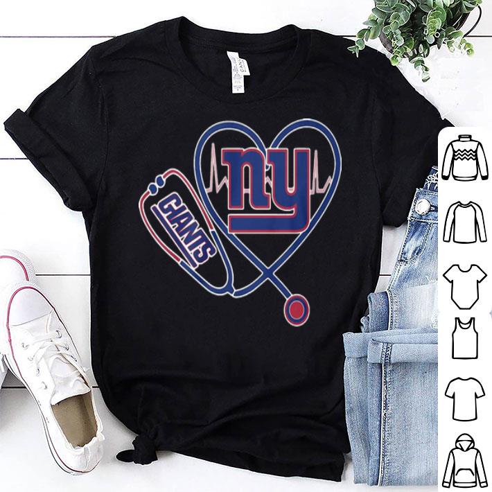 New York Giants Heartbeat Nurse Stethoscope shirt