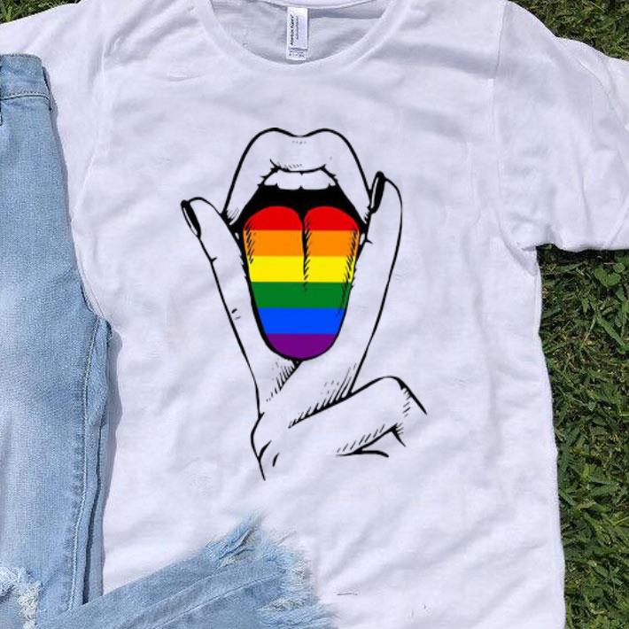 LGBT Lesbian Raibow Tongue shirt