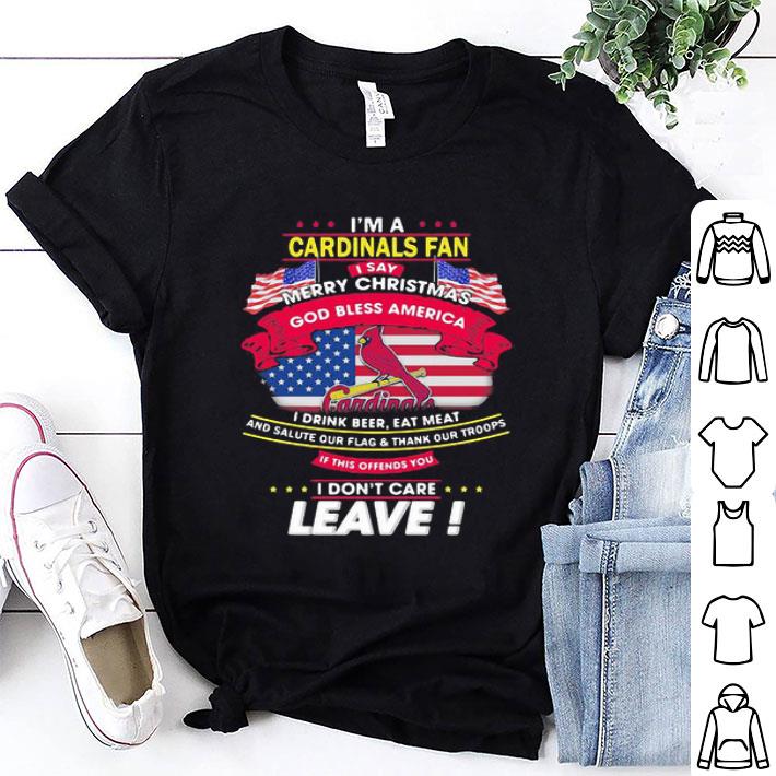 I’m A St. Louis Cardinals Fan I Say Merry Christmas American Flag shirt