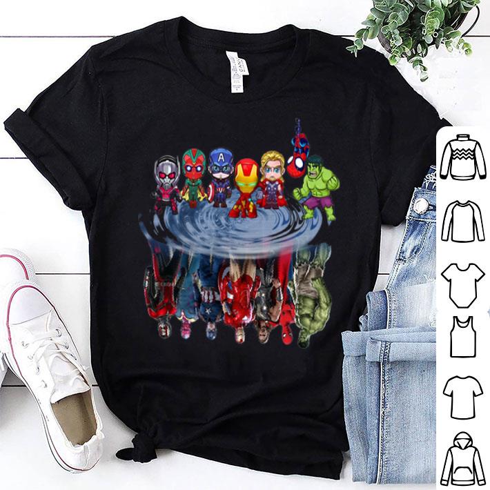 Avengers Iron Man Spider Man Thor Hulk Captain Water Reflection shirt