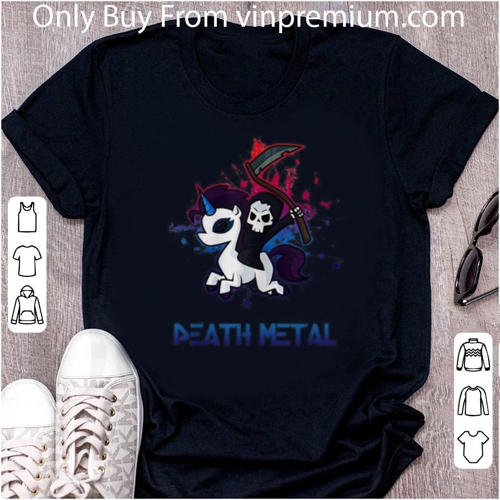 Original Death Metal Death Riding Unicorn shirt 2