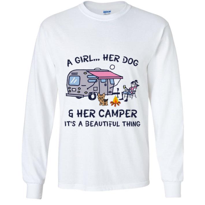 Pretty A Girl Her Dog & Her Camper It's A Beautiful Thing.png shirt