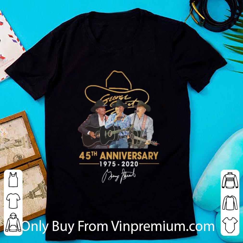 Awesome George Strait 45th Anniversary 1975-2020 Signature shirt 1