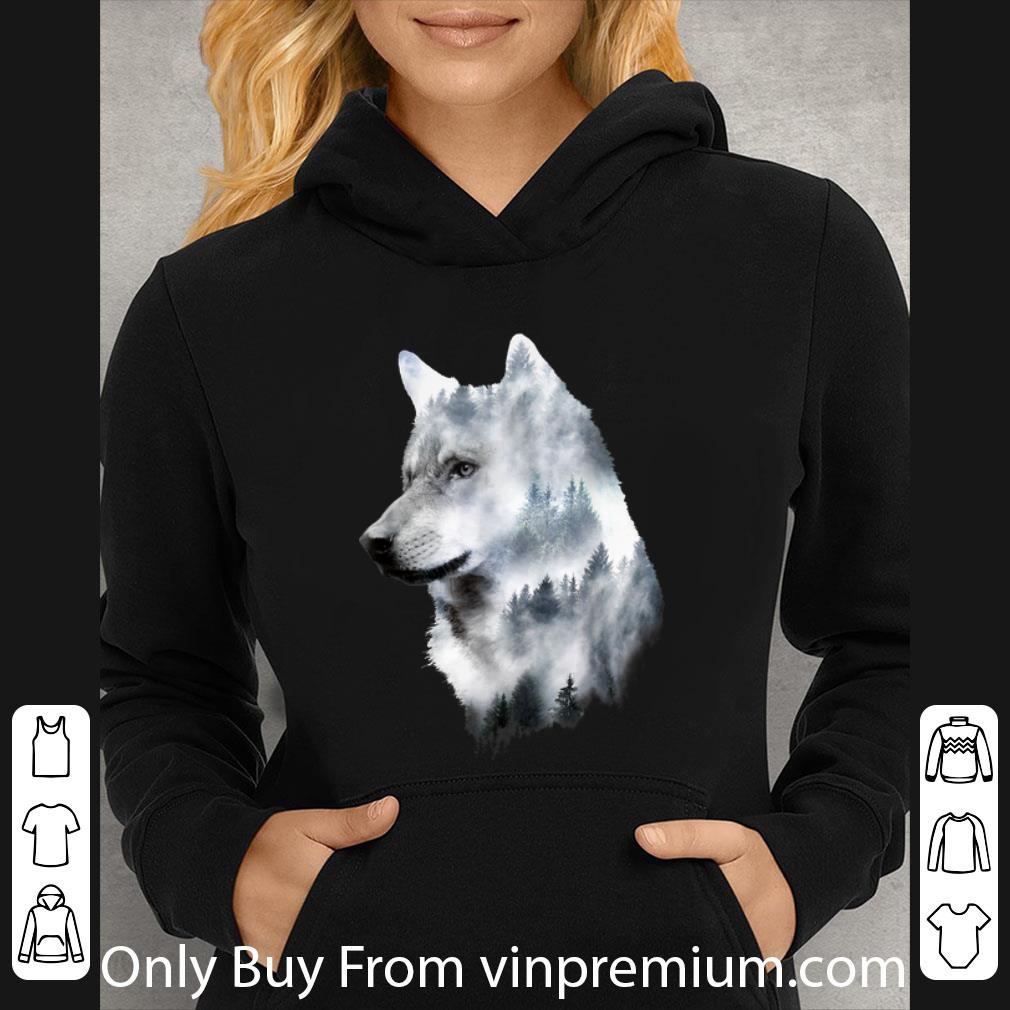 Great Wolf Doppel Belichtung Fog Forest shirt