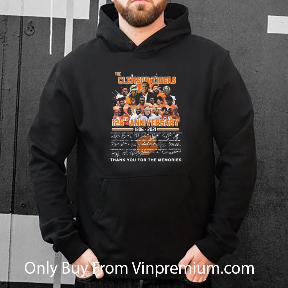 Top The Clemson Tigers 125th Anniversary 1896-2020 Signatures shirt