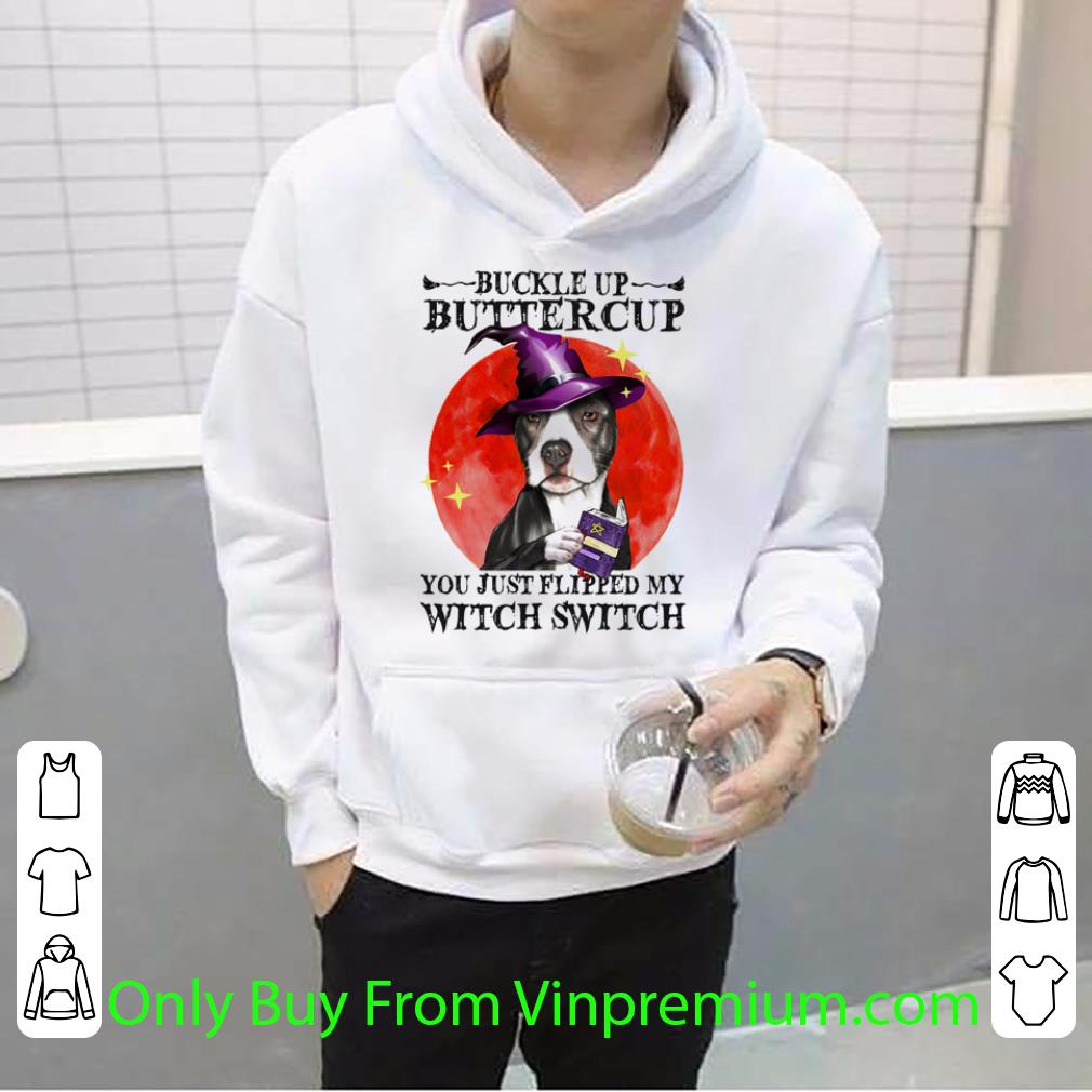 Hot Halloween Pitbull Buckle Up Buttercup You Just Flipped My Witch Switch Sunset shirt 1 Hot Halloween Pitbull Buckle Up Buttercup You Just Flipped My Witch Switch Sunset shirt