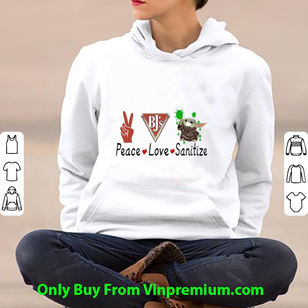 Official Peace Love Sanitize Baby Yoda Coronavirus Bj’s Wholesale Club shirt