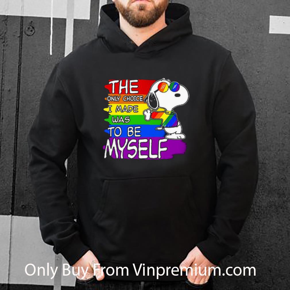 Original Lgbt Flag Rainbow Snoopy The Only Choice I Made Was To Be Myself shirt