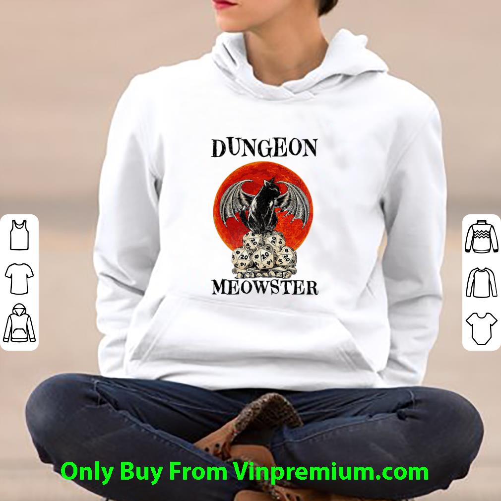 Pretty Dungeons & Dragons Black Cat Dungeon Meowster Sunset shirt 1 Pretty Dungeons & Dragons Black Cat Dungeon Meowster Sunset shirt