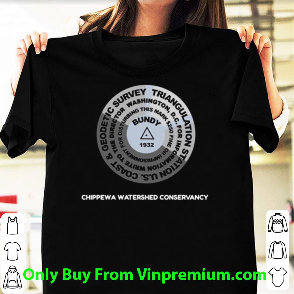 Great Bundy Hill 1932 Geodetic Survey Triangulation Chippewa Watershed Conservancy shirt 4