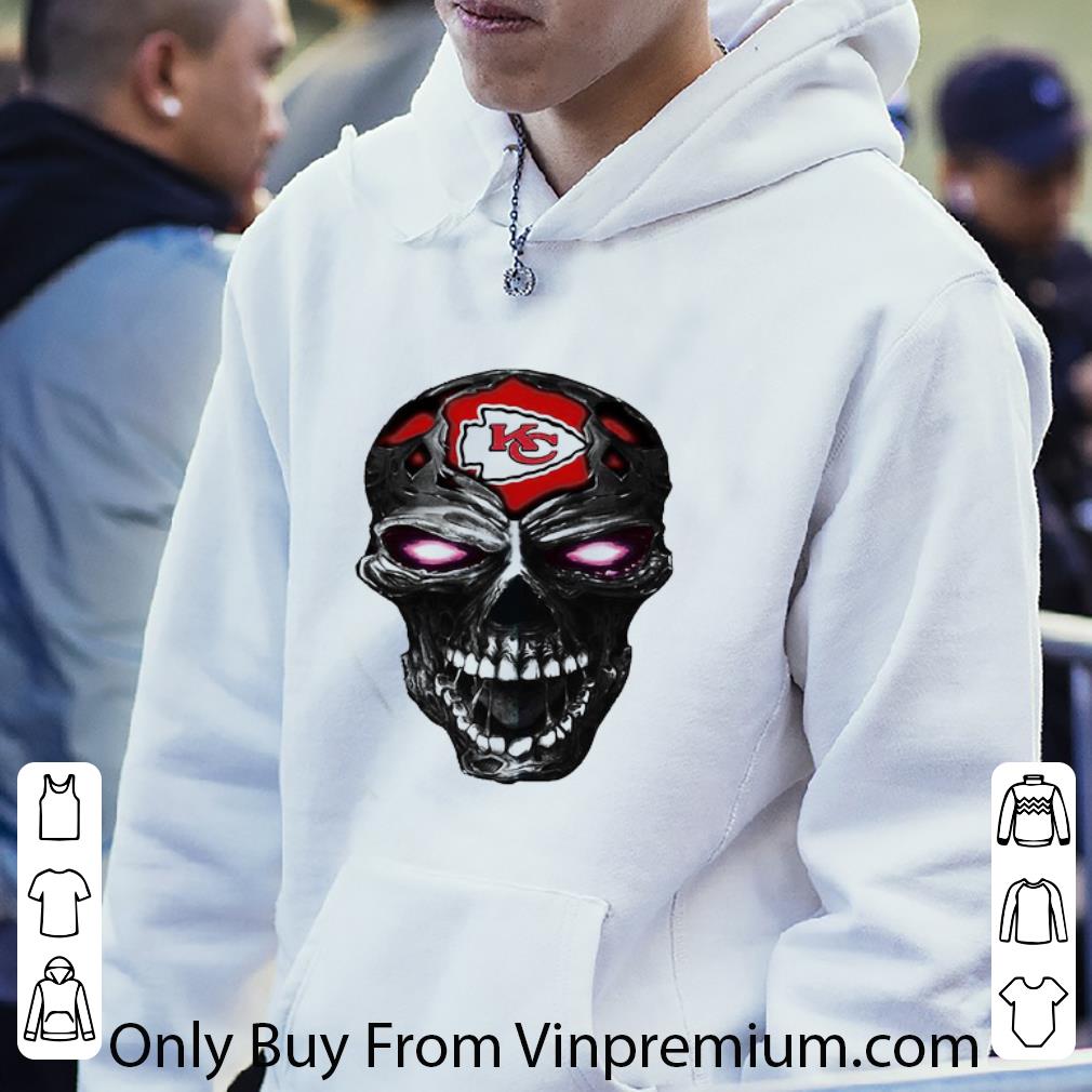 Nice Darkness Skull Kansas City Chiefs Football Logo shirt