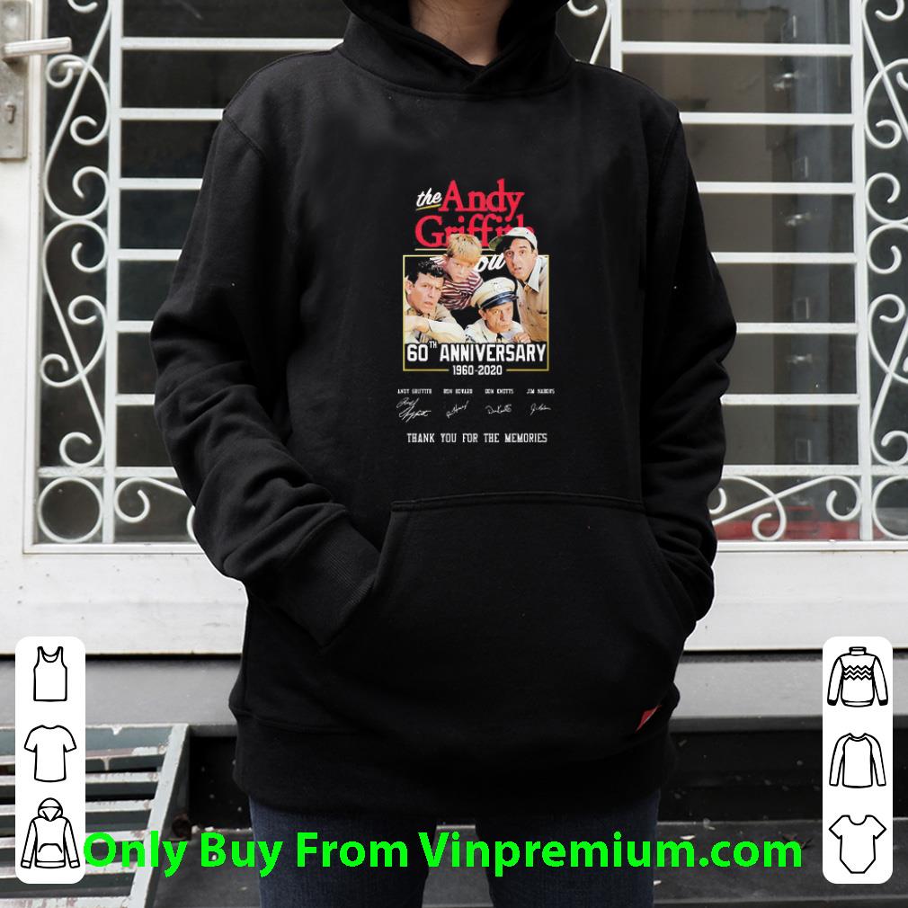 Awesome The Andy Griffith Anniversary 1960 2020 Thank You For The Memories Signatures shirt