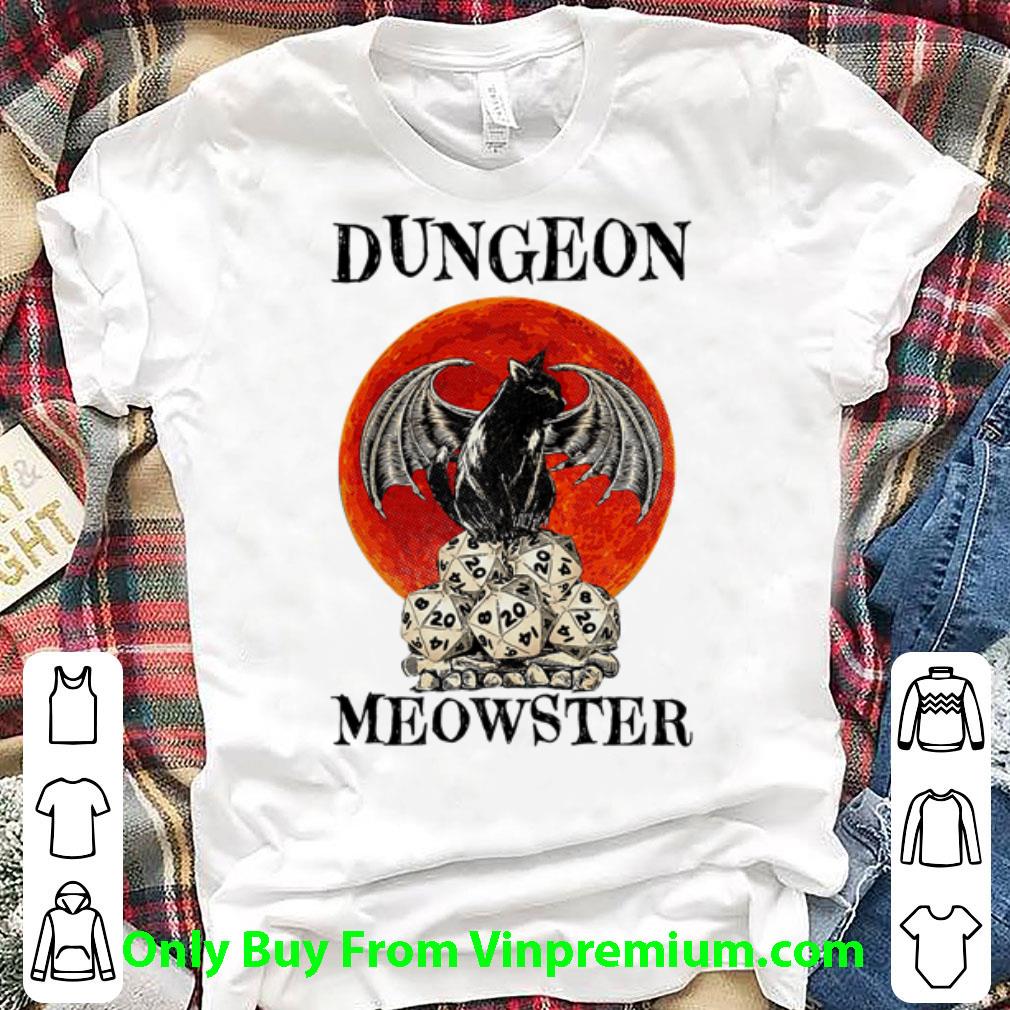 Pretty Dungeons & Dragons Black Cat Dungeon Meowster Sunset shirt 3