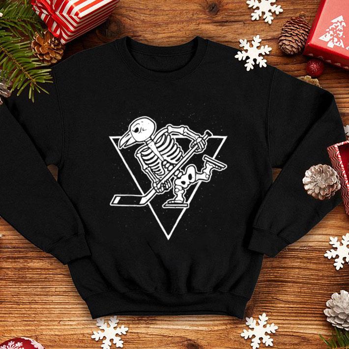 Hot Halloween Penguin Skeleton For Hockey Fans shirt
