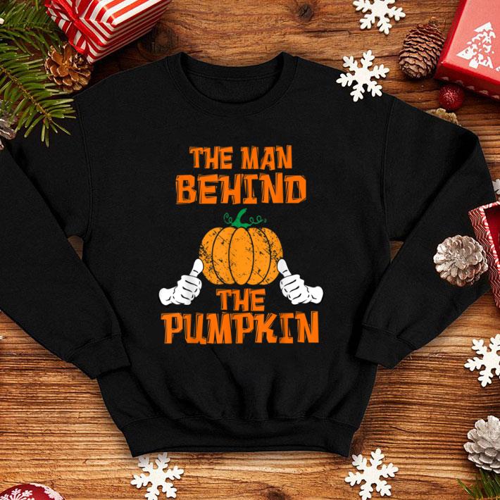 Official Mens Halloween Pregnancy Baby Reveal Man Behind The Pumpkin Funny shirt