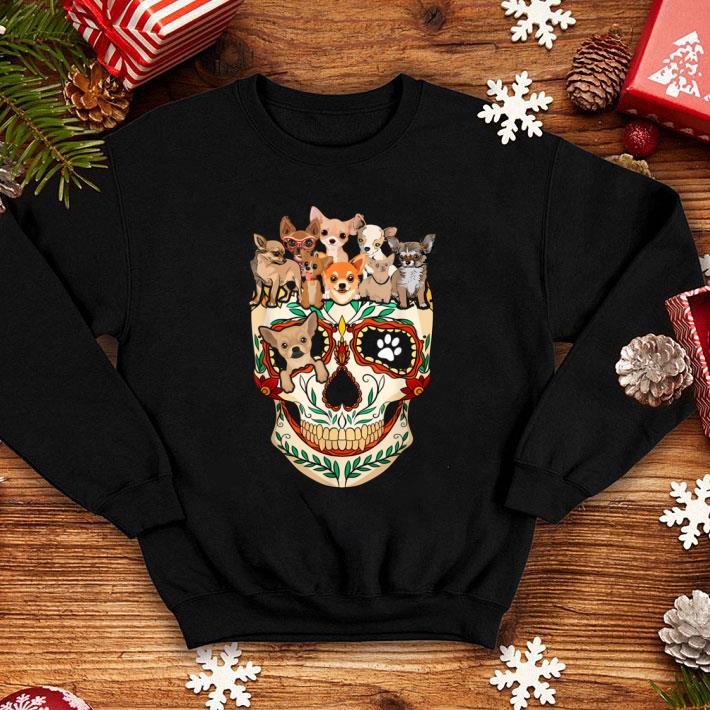 Nice Chihuahua Sugar Skull Funny Dog Skull Halloween shirt