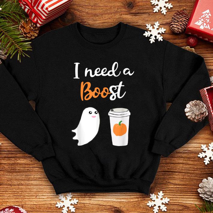 Awesome Funny Boo Halloween Pumpkin Spice Latte Coffee Ghost shirt