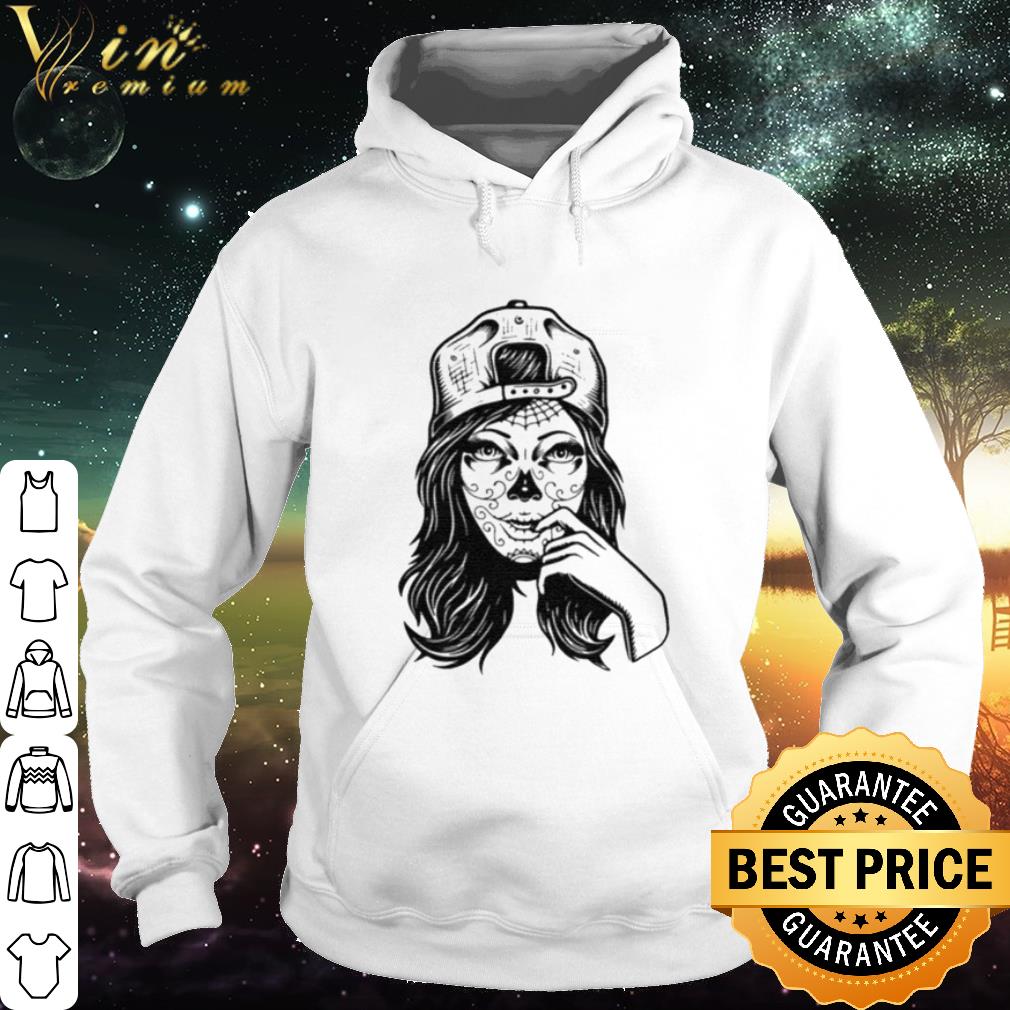 Official Skull sugar girl wearing cap hat shirt 1 Official Skull sugar girl wearing cap hat shirt