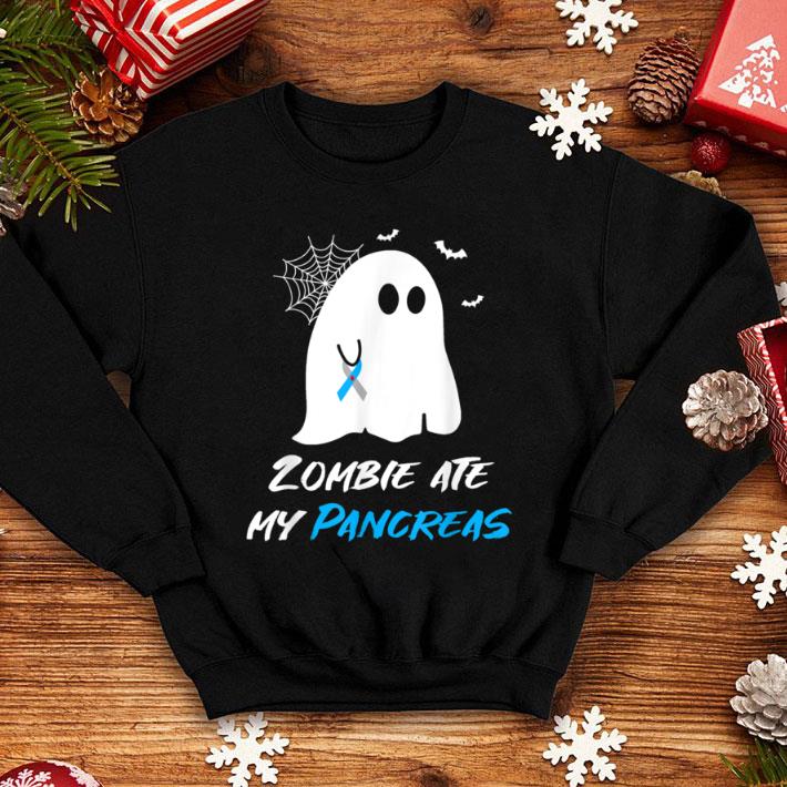 Awesome Zombie Ate My Pancreas Diabetes Awareness Halloween Costume shirt