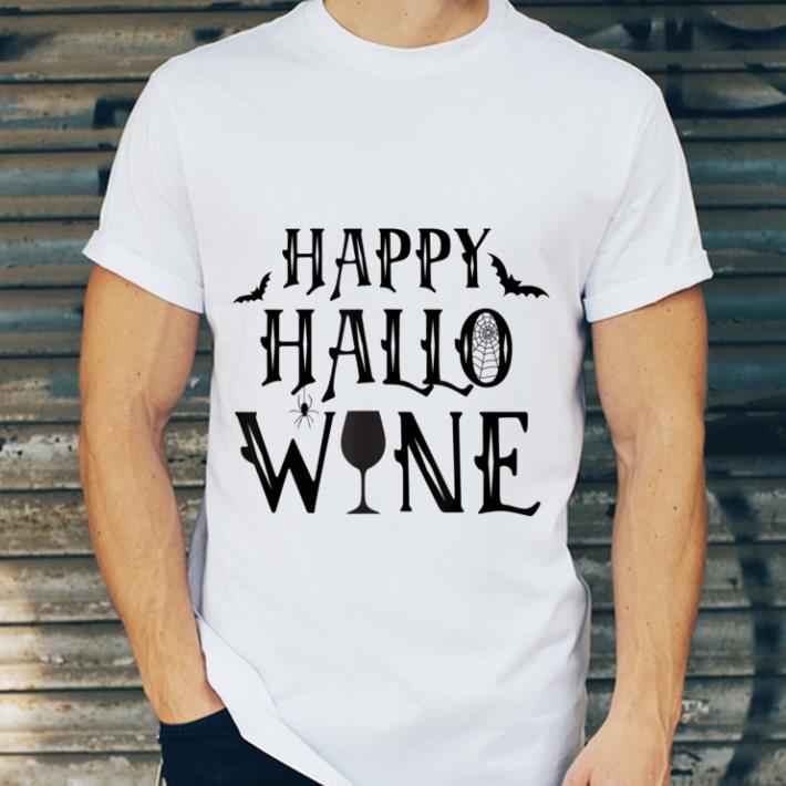 Official Happy Hallo Wine Funny Adult Halloween Costume shirt