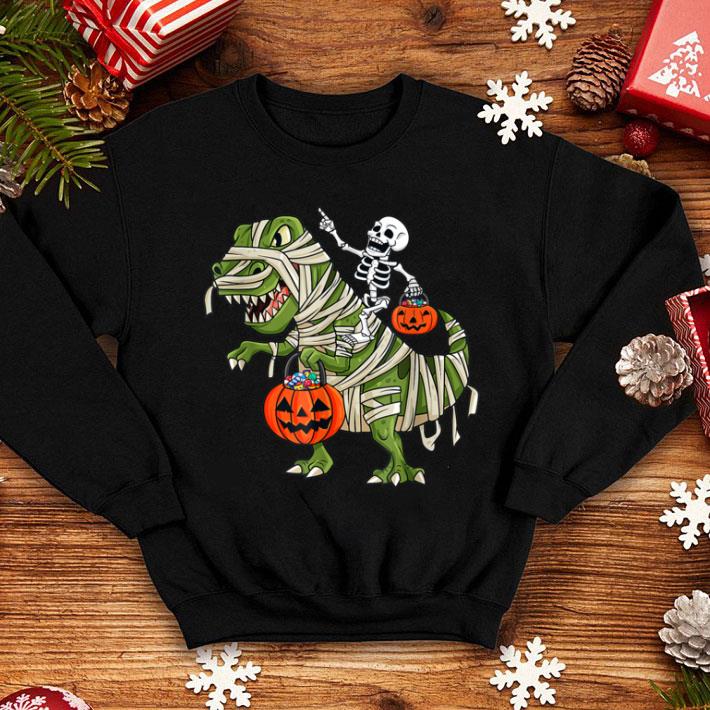 Hot Skeleton Riding T Rex Funny Halloween Boys Girls Kids shirt 1 Hot Skeleton Riding T Rex Funny Halloween Boys Girls Kids shirt