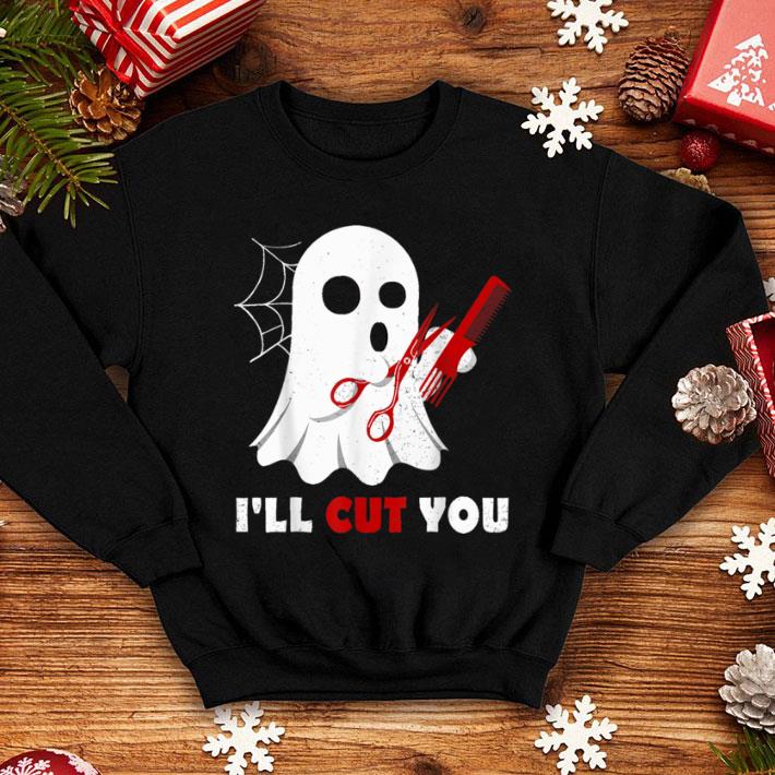 Original Halloween Boo Ghost Hairstylist I'll Cut You Costume shirt