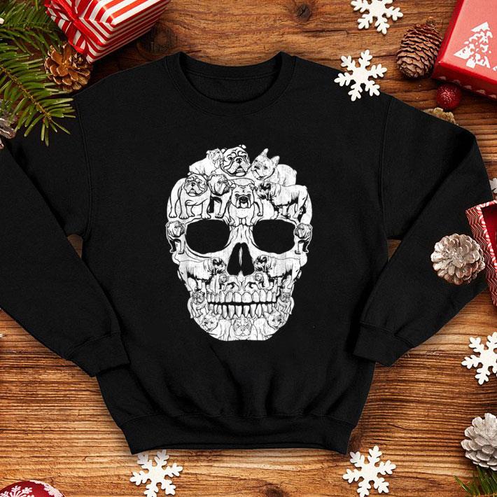 Top English Bulldog Dog Skull Halloween Costumes shirt 1 Top English Bulldog Dog Skull Halloween Costumes shirt