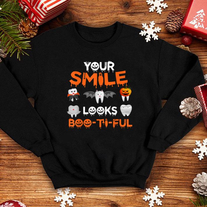 Premium Your Smile Looks Boo-ti-ful Funny Dental Dentist Halloween shirt