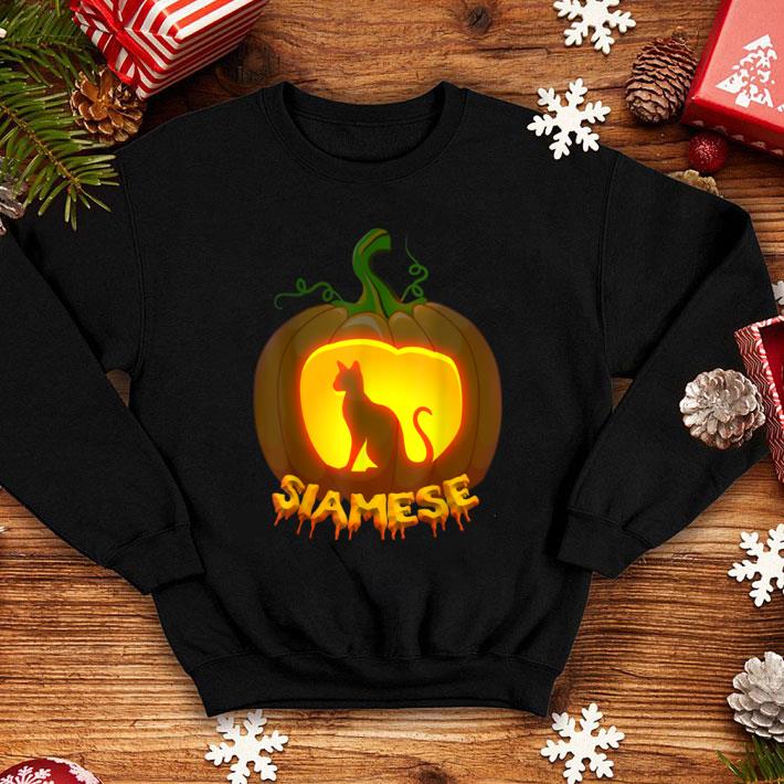 Pretty siamese Cat Pumpkin Halloween shirt