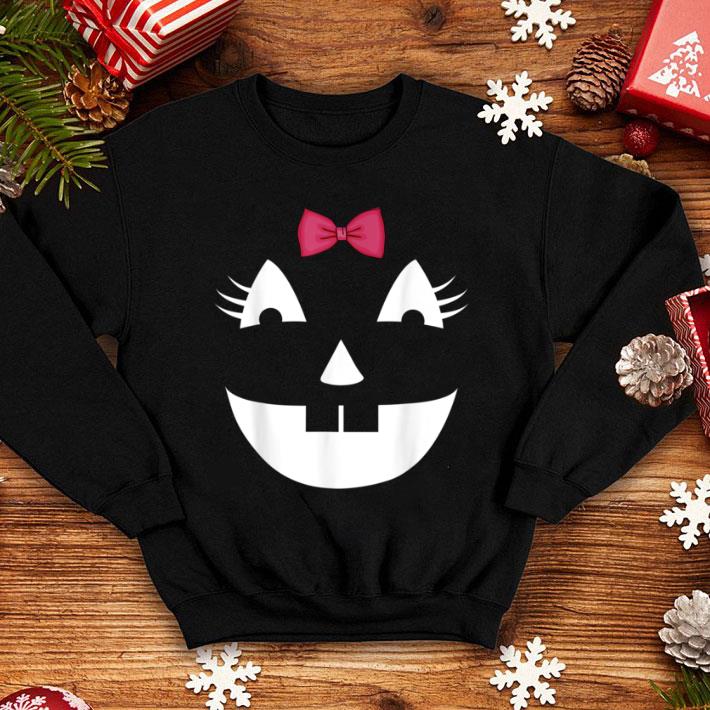 Pretty Cute Jack O' Lantern Pumpkin Bowtie EyeLashes Halloween shirt