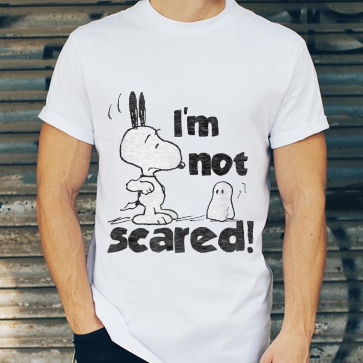 Official Peanuts Halloween Snoopy I'm Not Scared shirt 1 Official Peanuts Halloween Snoopy I'm Not Scared shirt
