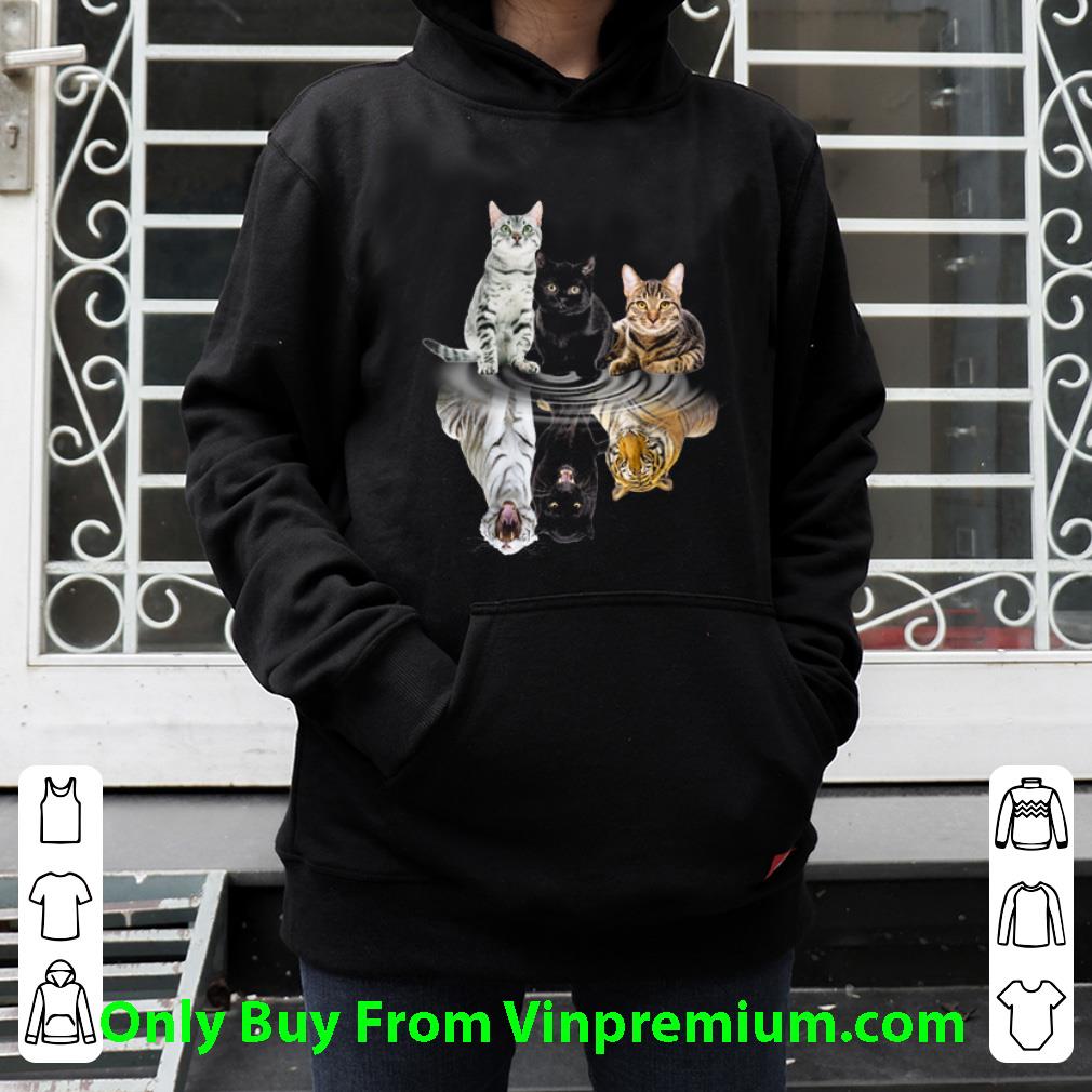Awesome Cats Reflection Water Mirror Tigers Black Panther shirt 1 Awesome Cats Reflection Water Mirror Tigers Black Panther shirt