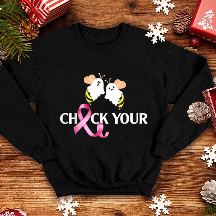 Premium Check Breast Cancer Cute Halloween Boo Bee Funny shirt