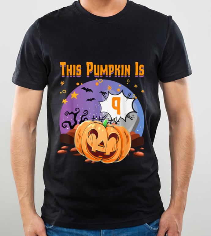 Great 9th Birthday Halloween Pumpkin For Kids Born 2010 shirt